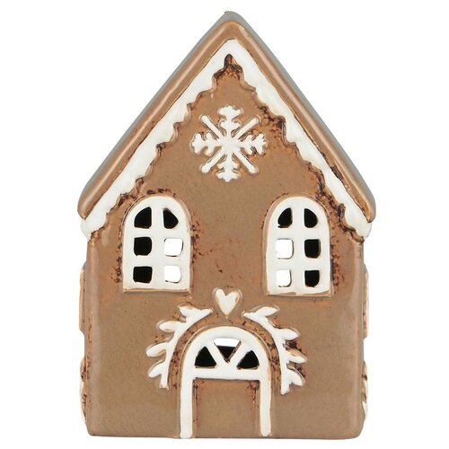 IB Laursen Theelicht houder House Stillenat Gingerbread snowflake - W: 8,3 H: 15,5 L: 10cm