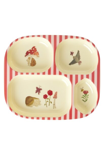 Melamine Kids 4vaks bord Happy Forest pink