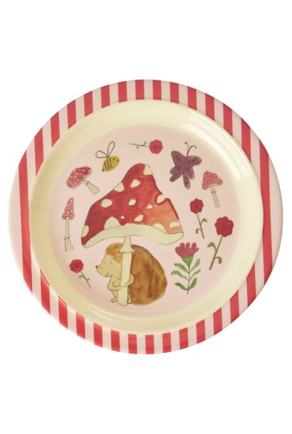 Melamine Kids lunch bord Happy Forest pink