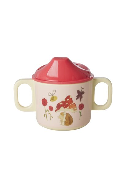Melamine Kids Tuit beker 2 handvaten Happy Forest pink