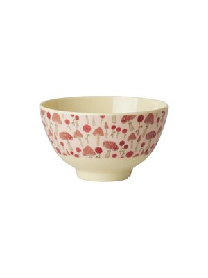 Rice Melamine kom small Happy Forest pink