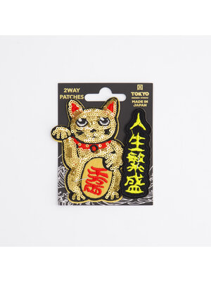 Tokyo Design Studio Patch 2Way Lucky Cat Gold