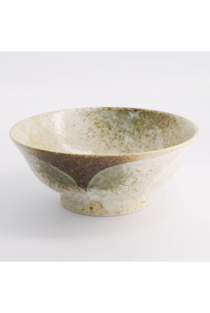 Ramen kom 1300ml Yukishino brown/white 21.5x9cm