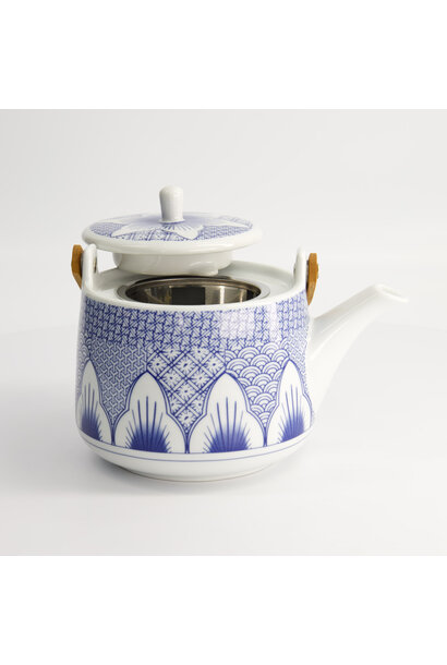 Theepot 1000ml Lily Flower blue