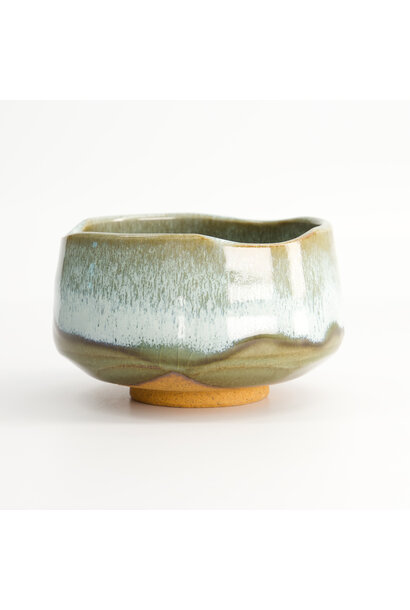 Matcha bowl green white 11.5x7.5cm 500ml