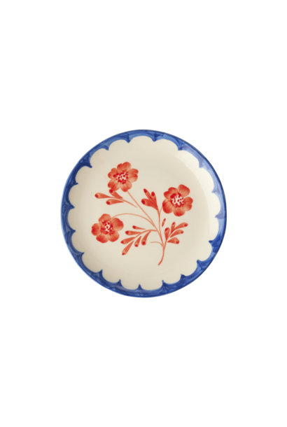Gebaks bord Vintage Flower D:15cm - handpainted aardewerk