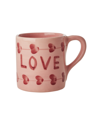 Rice Mok Love 420ml - handpainted aardewerk