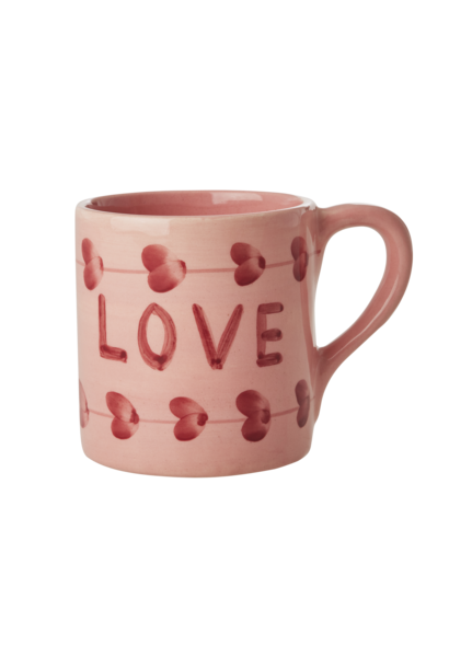 Mok Love 420ml - handpainted aardewerk