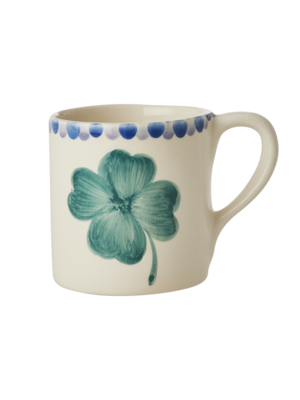 Rice Mok Good Luck Clover 420ml - handpainted aardewerk