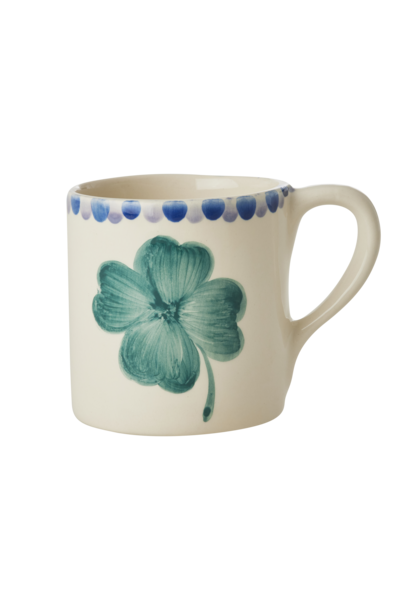 Mok Good Luck Clover 420ml - handpainted aardewerk