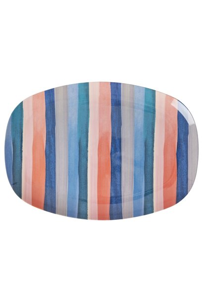 Melamine ovaal bord New York Stripes