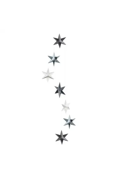Mobile with Stars grey/silver/white