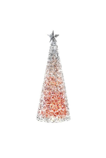 Glamor boom LED medium RED acryl - moving glitter - h:33cm