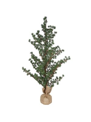 IB Laursen Boom artificial Ceder / cedar met jute stand - H:125 Ø:60cm