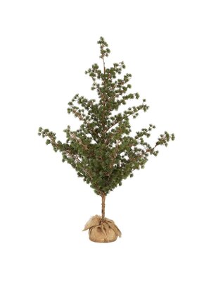 IB Laursen Boom artificial Ceder / cedar met jute stand - H:150 Ø:100cm
