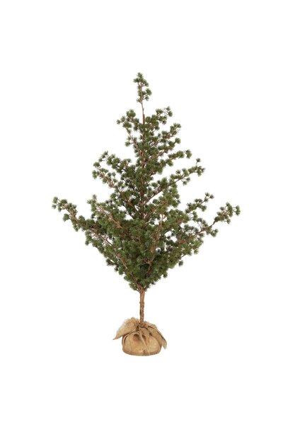 Boom artificial Ceder /cedar met jute stand - H:150 Ø:100cm