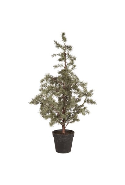 Boom artificial Ceder /cedar met plastic pot - H:120 Ø:60cm