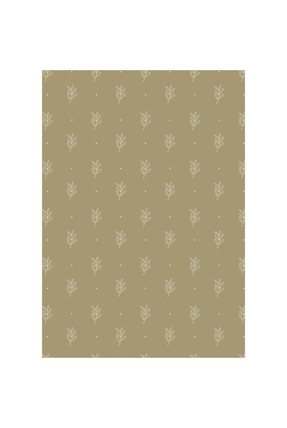 Consumenten papier rol Green met Leaf - 5  meter x 52,5cm
