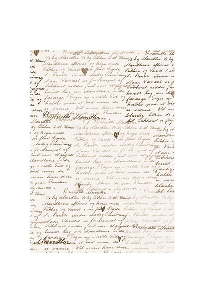 Consumenten papier rol White met Writing Brændte Mandler - 5 meter x 52,5cm