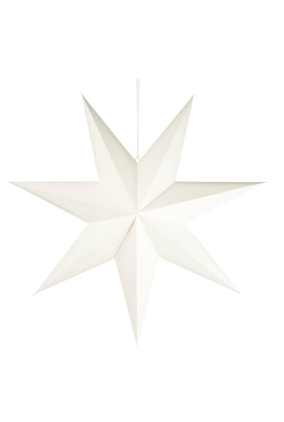 Ster hangend 7-sided Stella wit - D: 26 Ø: 90cm