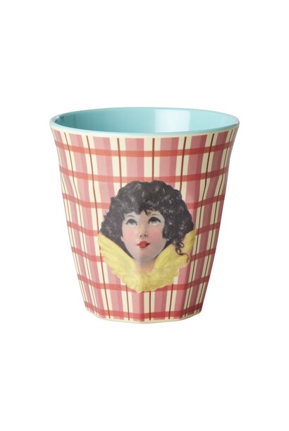 Melamine beker medium Angel red