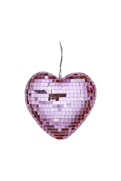 Disco bal Heart medium soft pink