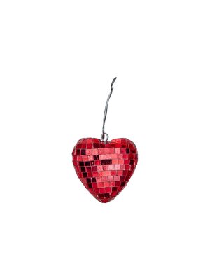 Rice Disco Bal Heart small red