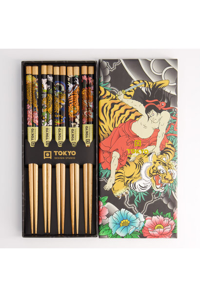 Chopstick Yakuza Tiger giftset/5