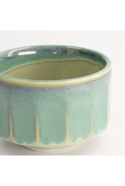 Matcha bowl 400ml Craft white/aqua - 11.5x7.5cm