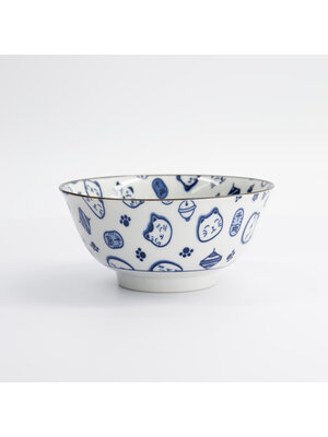 Tokyo Design Studio Kom 500ml Kawaii - Lucky Cat Neko blue 15x7cm