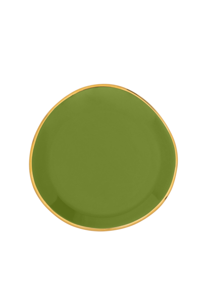 Plate small 9cm Good Morning evergreen sprig