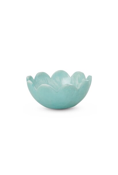 Resin kom met scallop edges mint