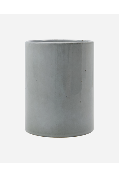 Pot Rustic grey blue - h:15cm x d:12cm