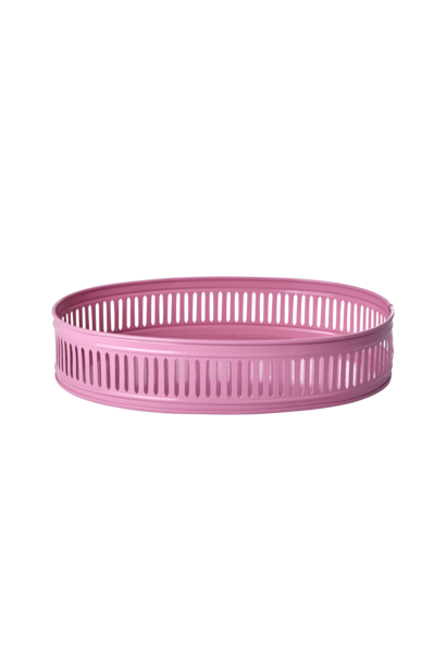 Dienblad ovaal metaal medium pink