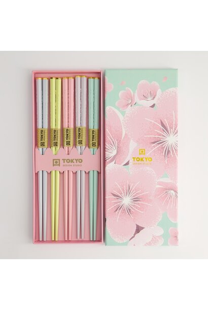 Chopstick Pink Sakura giftset/5