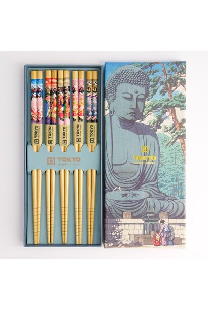 Chopstick Budha giftset/5