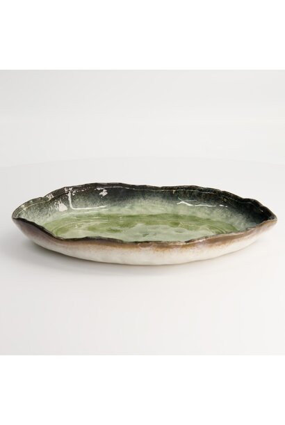 Yamasaku Oblong bord green - 25.8x18.4x3.6cm