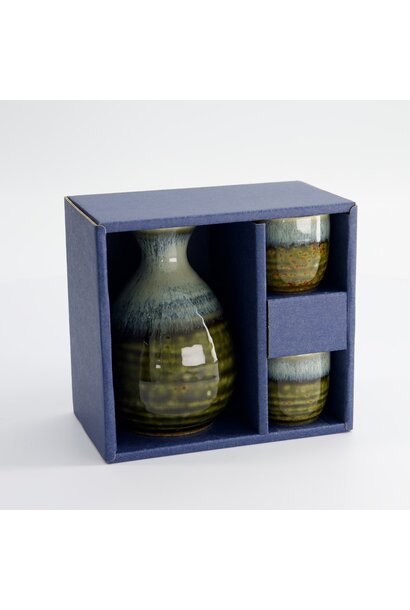 Sake Oribe Irabo giftset/3 - (1x300ml +2x50ml)  8x12.5cm + 4.5x4.5cm