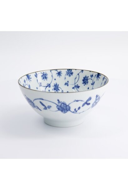Natsu Karakusa Mixed kom blue/white - 17.8x9.5cm