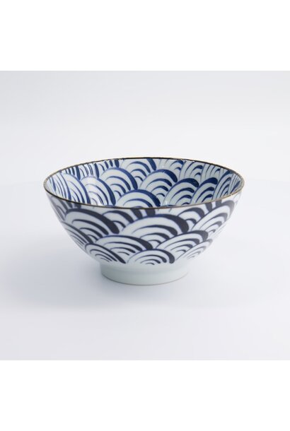 Natsu Nami Mixed kom blue/white -  17.8x9.5cm