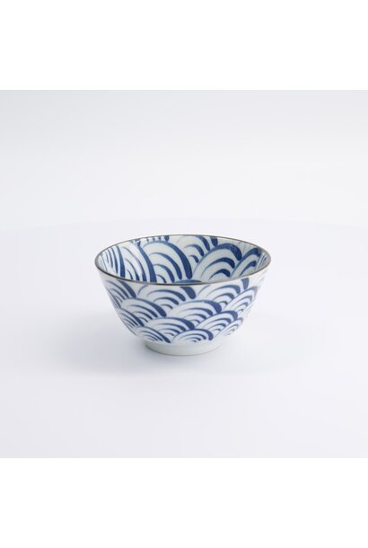 Natsu Nami Rice kom blue/white - 12x6.4cm