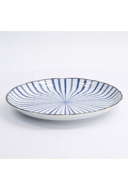 Natsu Tokusa bord blue/white - 24.7x3cm