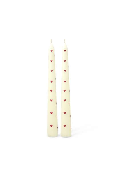 Kaars Heart set/2  - 6uur