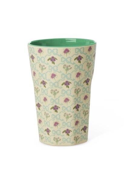 Melamine Tall beker Bow and Bouquet