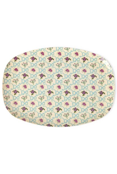 Melamine ovaal bord Bow and Bouquet