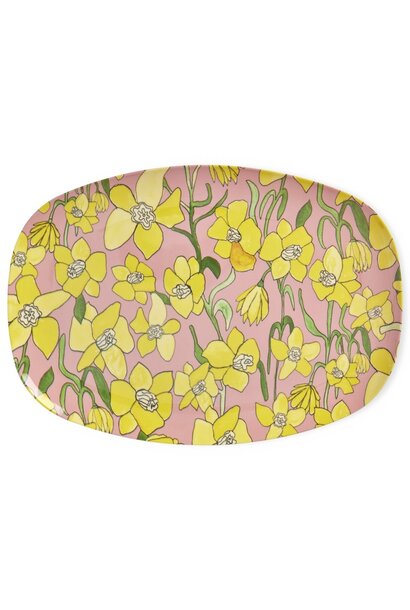 Melamine ovaal bord Daffodils