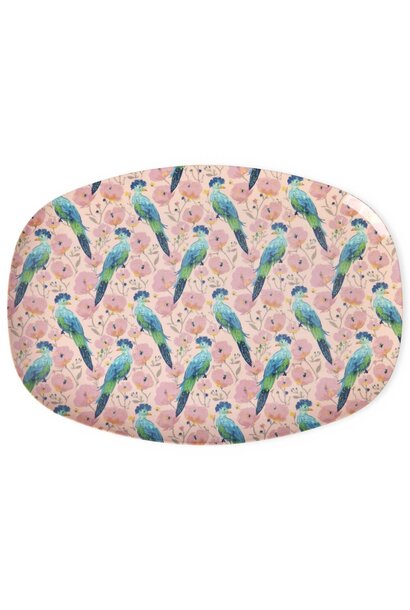Melamine ovaal bord Exotic Bird