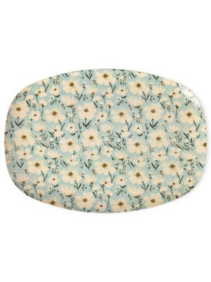 Rice Melamine oval plate Summer Bloom
