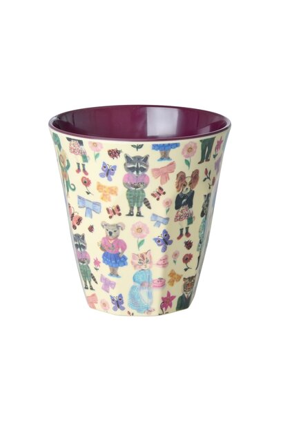 Melamine cup medium Nathalie Lete bordeaux