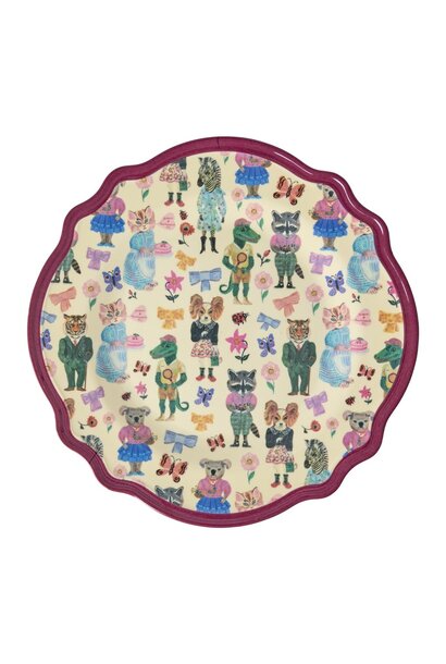 Melamine diner bord Vintage Nathalie Lete bordeaux